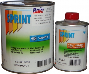 Купить H89 Матовий лак Sprint Vanity Clear Coat HS 5:1 (1л) + затверджувач C89 (0,2л) - Vait.ua