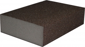 Купить Чотиристоронній абразивний блок KAEF на середньому еластичному поролоні, серія 100, 98х69х26 мм, K220 (P500) - Vait.ua