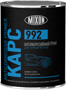 Купить Однокомпонентний антикорозійний нітро ґрунт MIXON КАРС 992, 1,0кг, сірий - Vait.ua