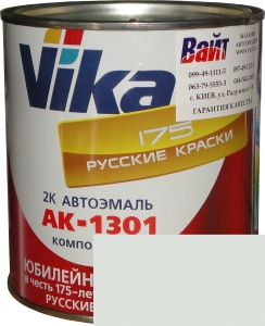 Купить 233 Акрилова автоемаль Vika АК-1301 "Сірувато-біла" (0,85кг) у комплекті зі стандартним затверджувачем 1301 (0,21кг) - Vait.ua