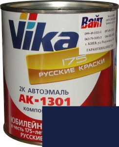 Купить 447 Акрилова автоемаль Vika АК-1301 "Синя північ" (0,85кг) в комплекті зі стандартним затверджувачем 1301 (0,21кг) - Vait.ua